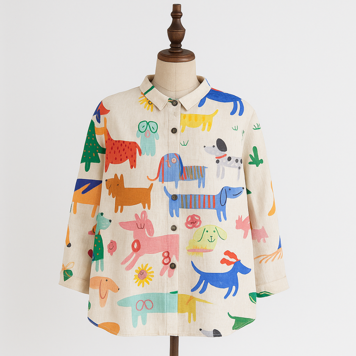 Elsia - Chemise élégante pour tous les jours avec motif