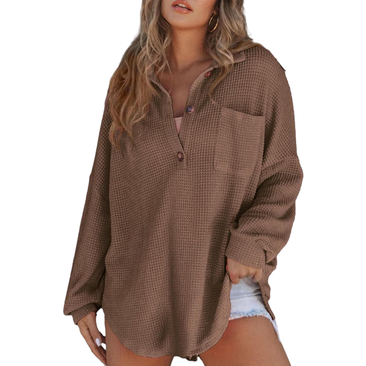 Saira – Blouse tunique légère décontractée à col en V