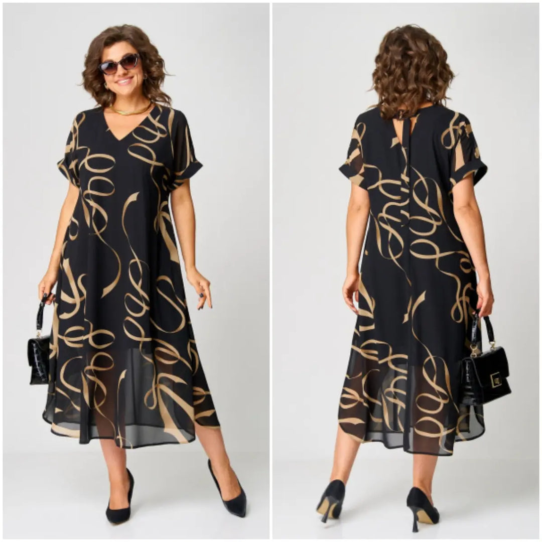 Gloria - Robe Midi Élégante et Confortable