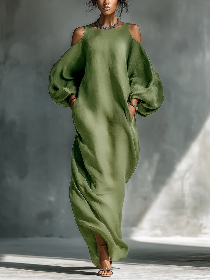 Everlyn - Robe Maxi à Épaules Dégagées