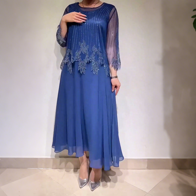 Louisa - Robe Midi Élégante et Fluide