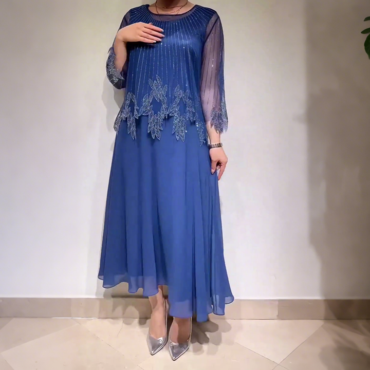 Louisa - Robe Midi Élégante et Fluide