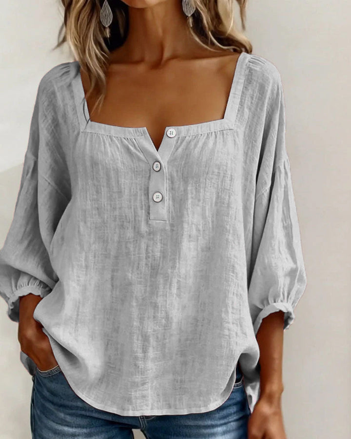 Fiona - Blouse en Coton Lin Aérée