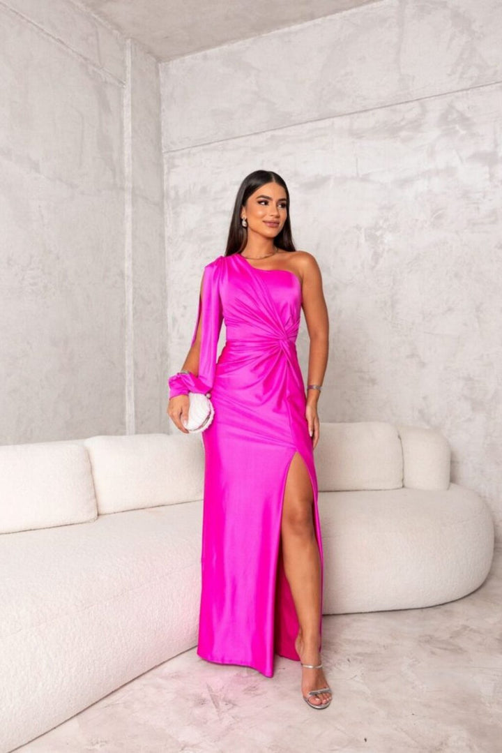 Zarra – Robe Maxi Éléguante à Une Épaule