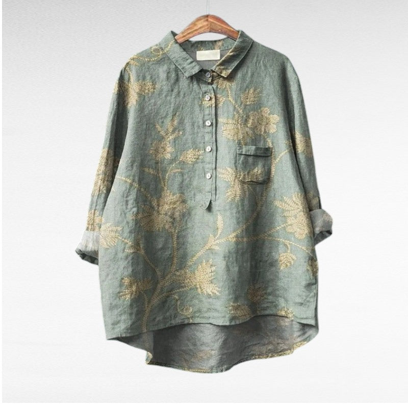Lala - Blouse d'été en lin élégante
