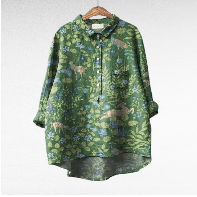 Lala - Blouse d'été en lin élégante
