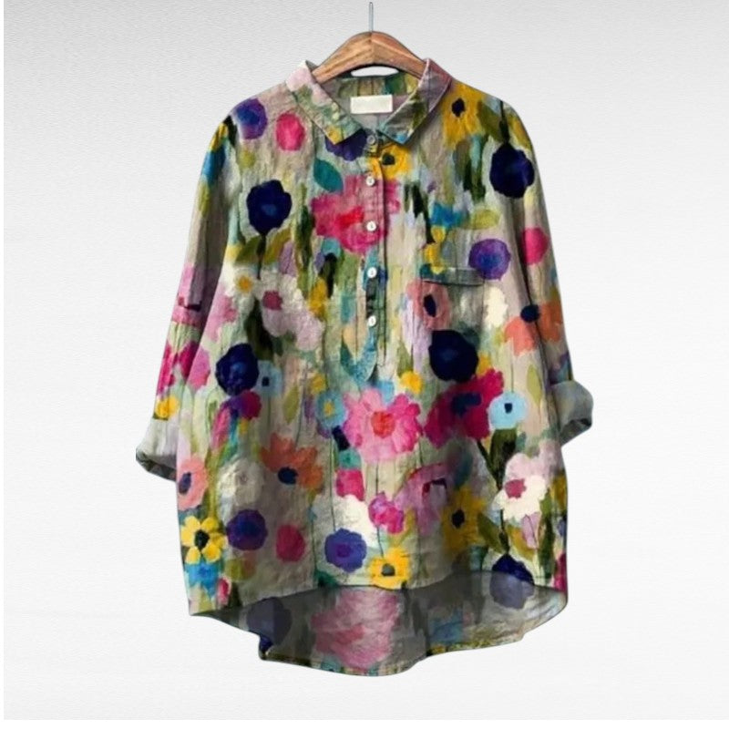 Lala - Blouse d'été en lin élégante