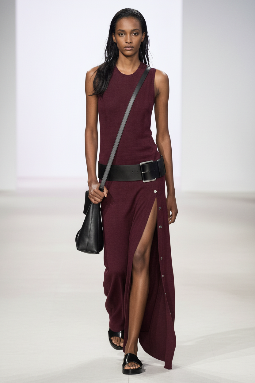 Alessia - Robe Maxi en Viscose Extensible