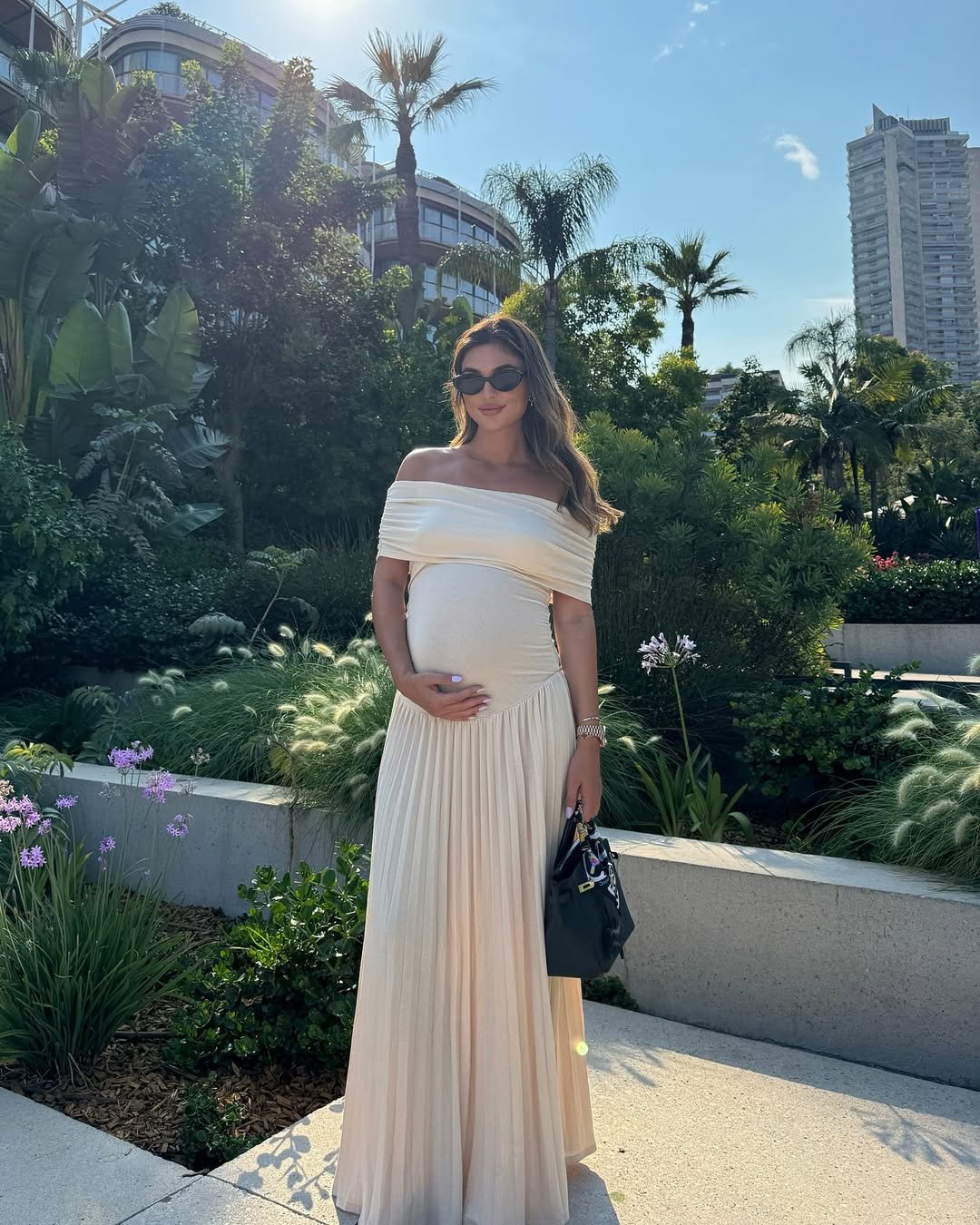 Therese – Robe Maxi Maternité Plissée