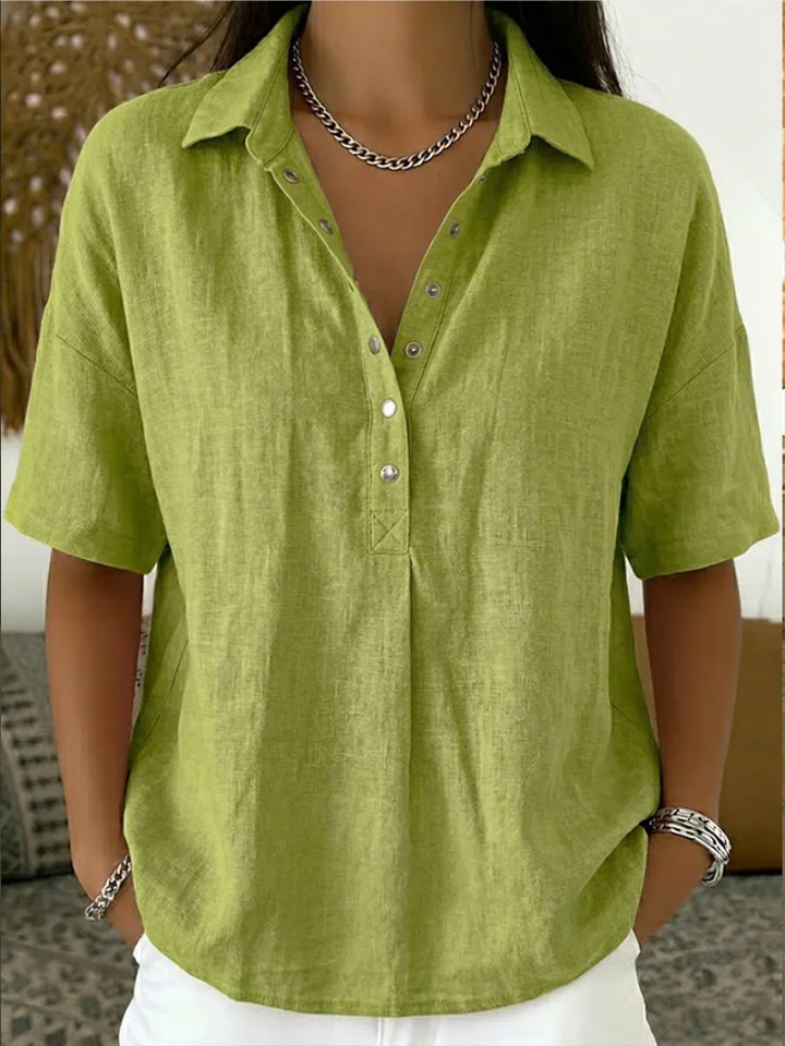 Vilma - Blouse avec Col et Bouton