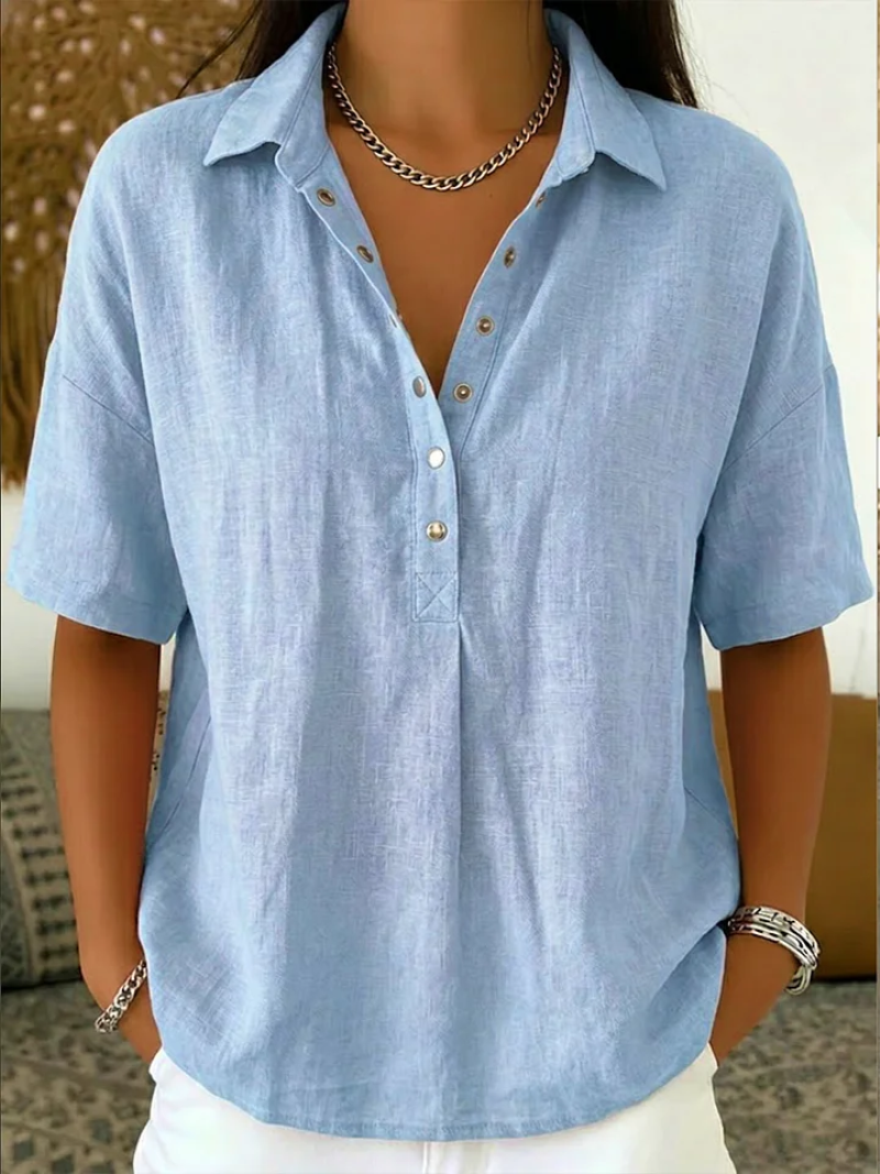 Vilma - Blouse avec Col et Bouton