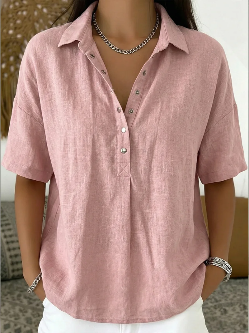 Vilma - Blouse avec Col et Bouton