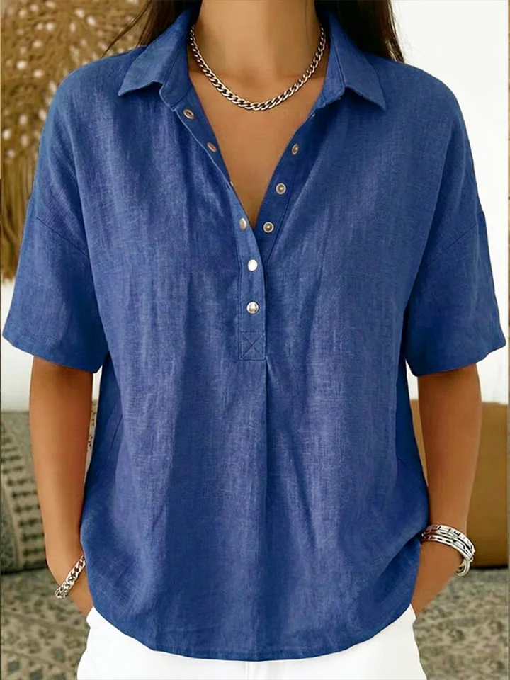 Vilma - Blouse avec Col et Bouton