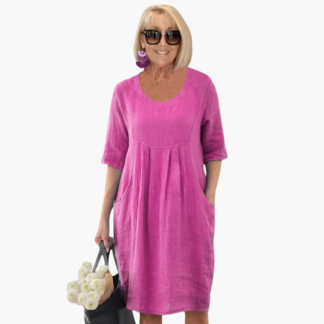 Audrey - Robe Tunique Décontractée avec Poches