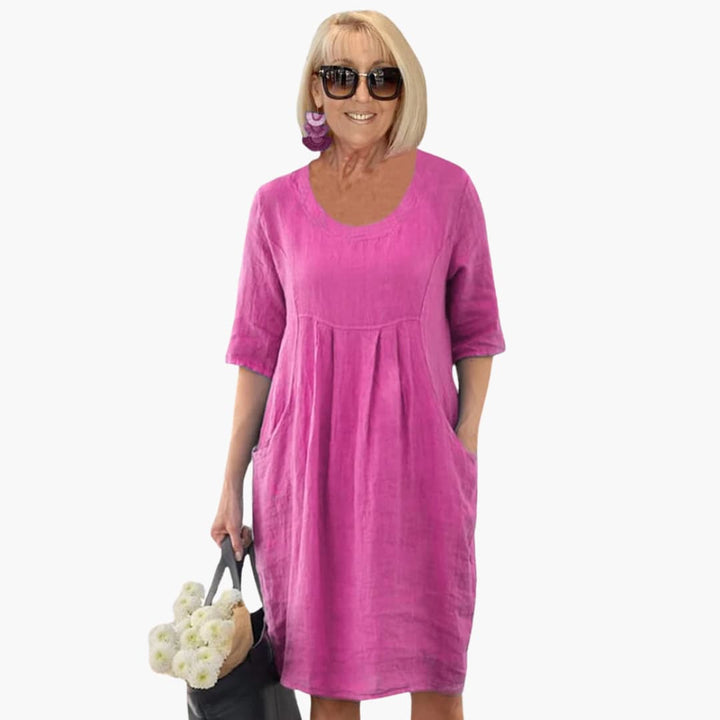 Audrey - Robe Tunique Décontractée avec Poches