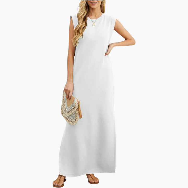 Esther | Robe Maxi Fluide Résistante aux Rides