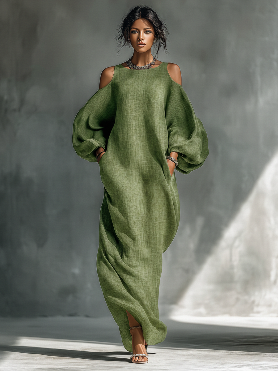 Everlyn - Robe Maxi à Épaules Dégagées