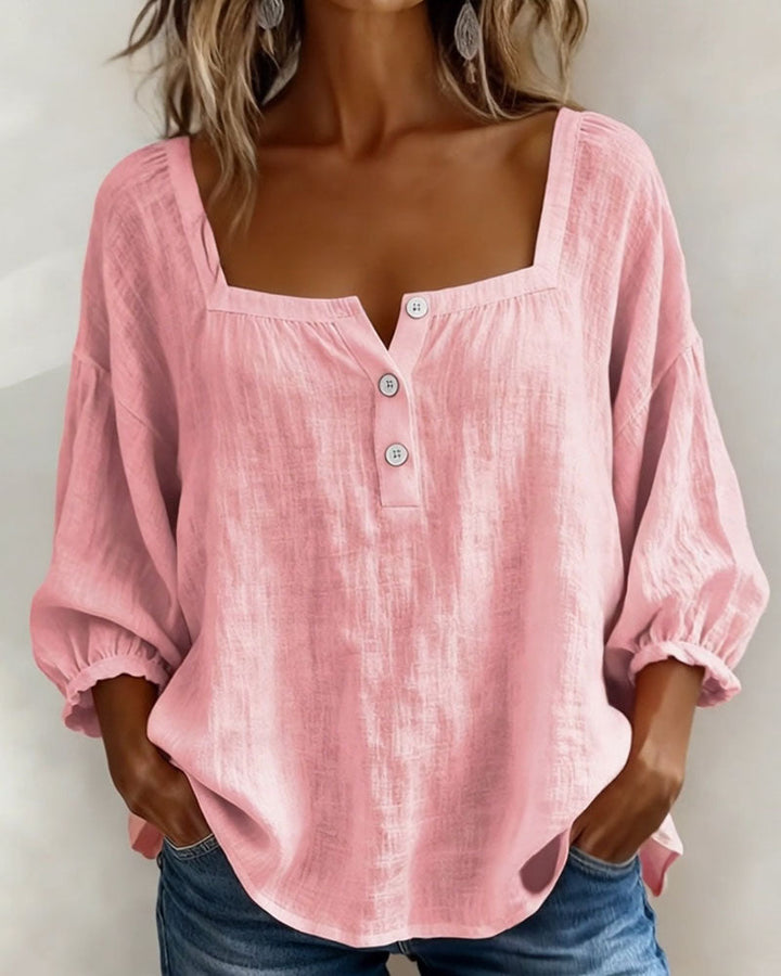 Fiona - Blouse en Coton Lin Aérée