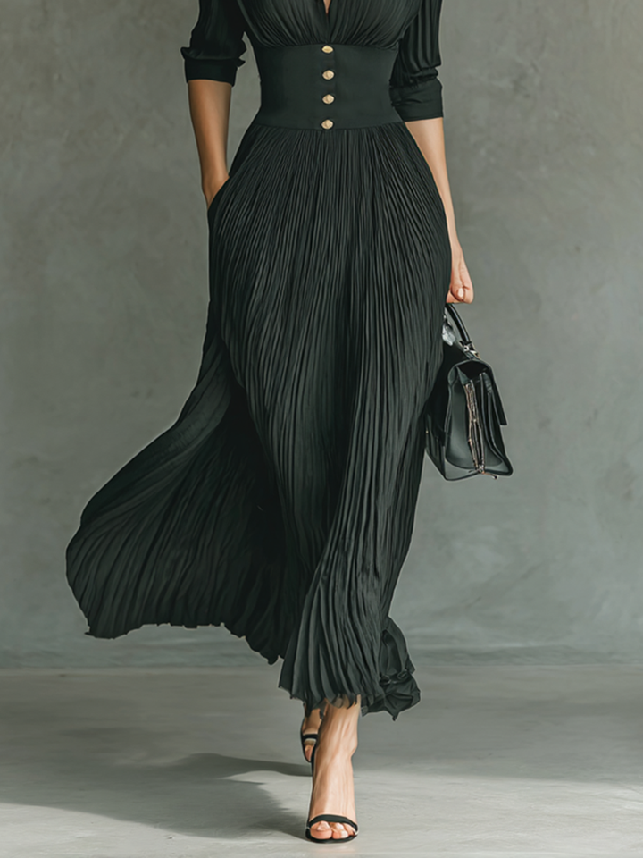 Gina - Robe Maxi à Manches Longues