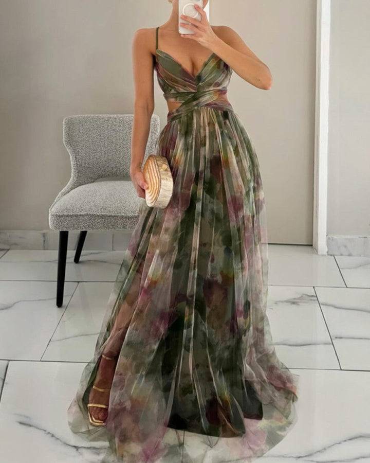 Merida - Robe Maxi en Chiffon Floral