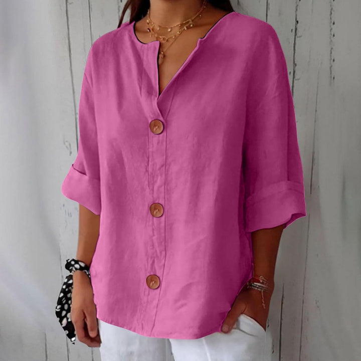 Nara – Blouse en Lin Décontractée pour une Élégance Intemporelle