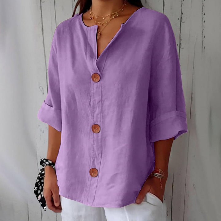Nara – Blouse en Lin Décontractée pour une Élégance Intemporelle