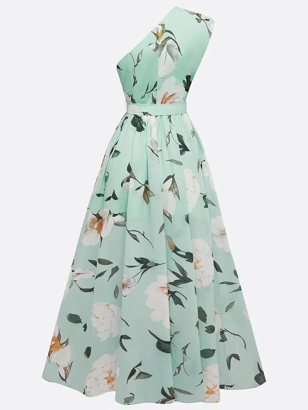 Erica - Robe Maxi Fleurie Vert Clair