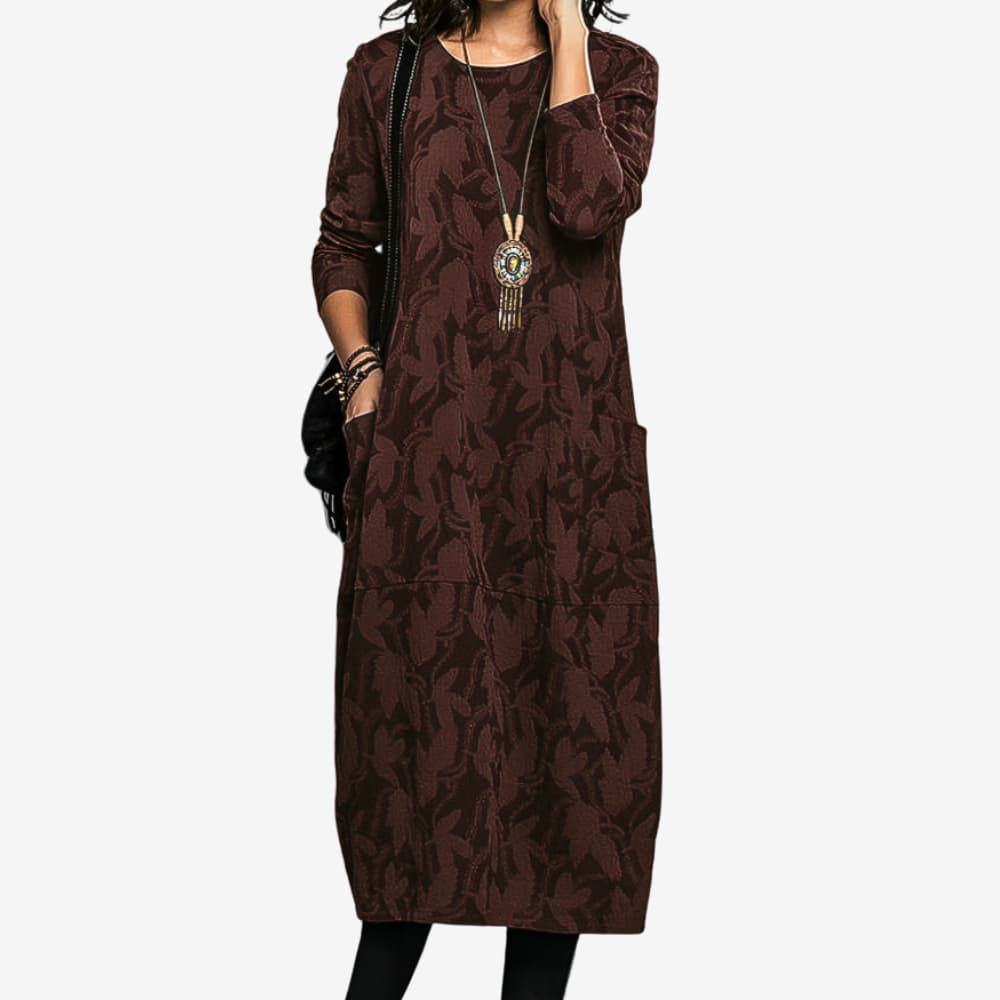 Martha | Robe d'Hiver Décontractée avec Col Rond