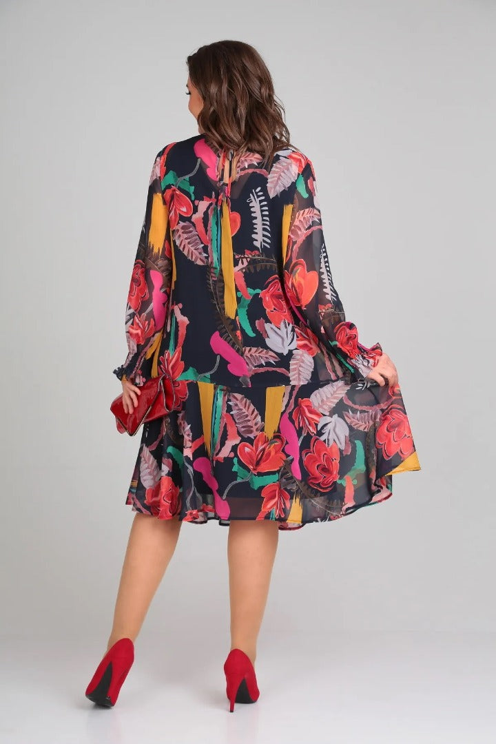 Flora - Robe Midi Florale Moderne