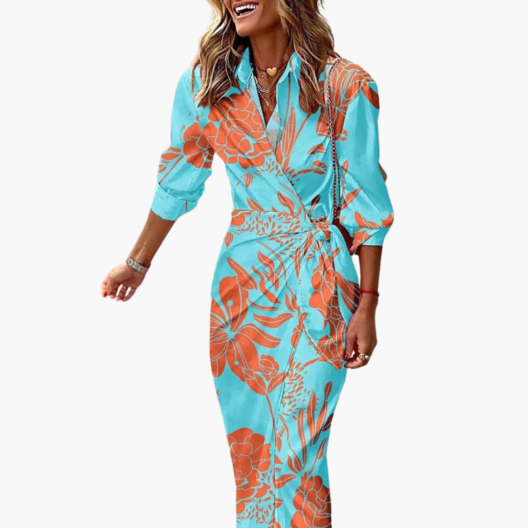 Clarissa | Robe Chemise Midi Rayée