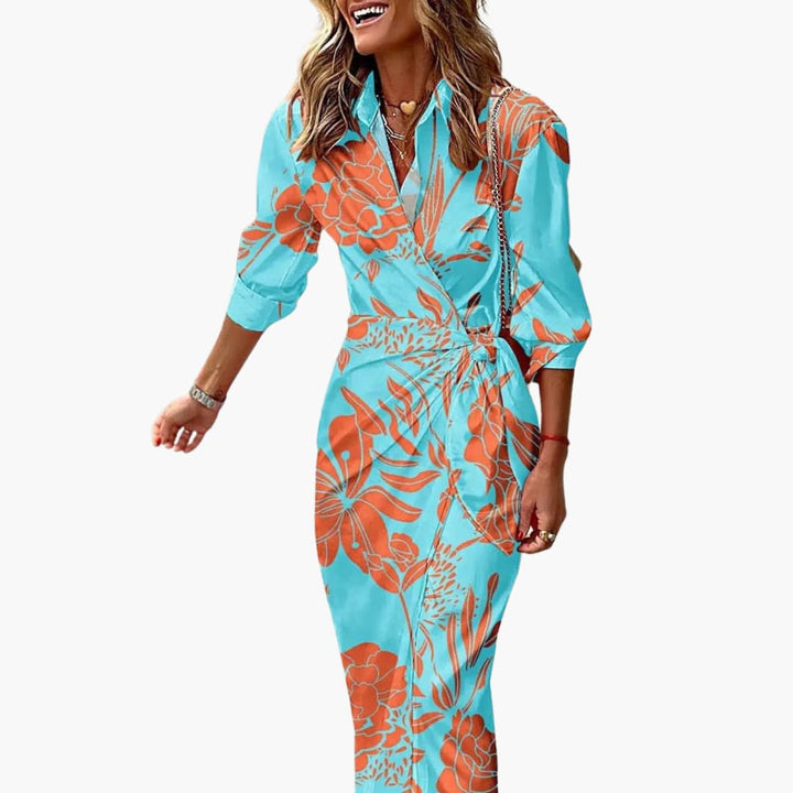 Clarissa | Robe Chemise Midi Rayée