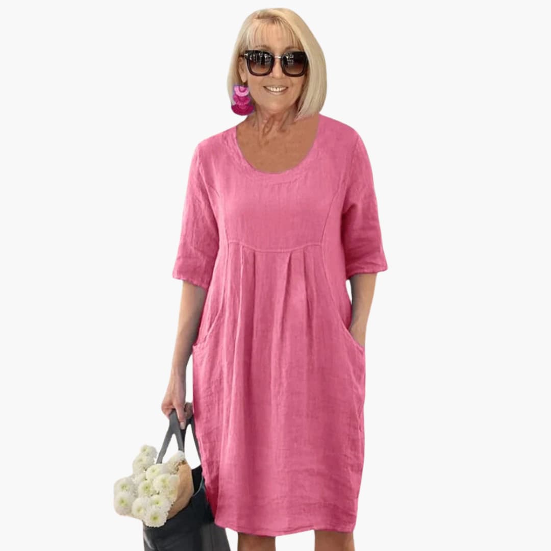 Audrey - Robe Tunique Décontractée avec Poches