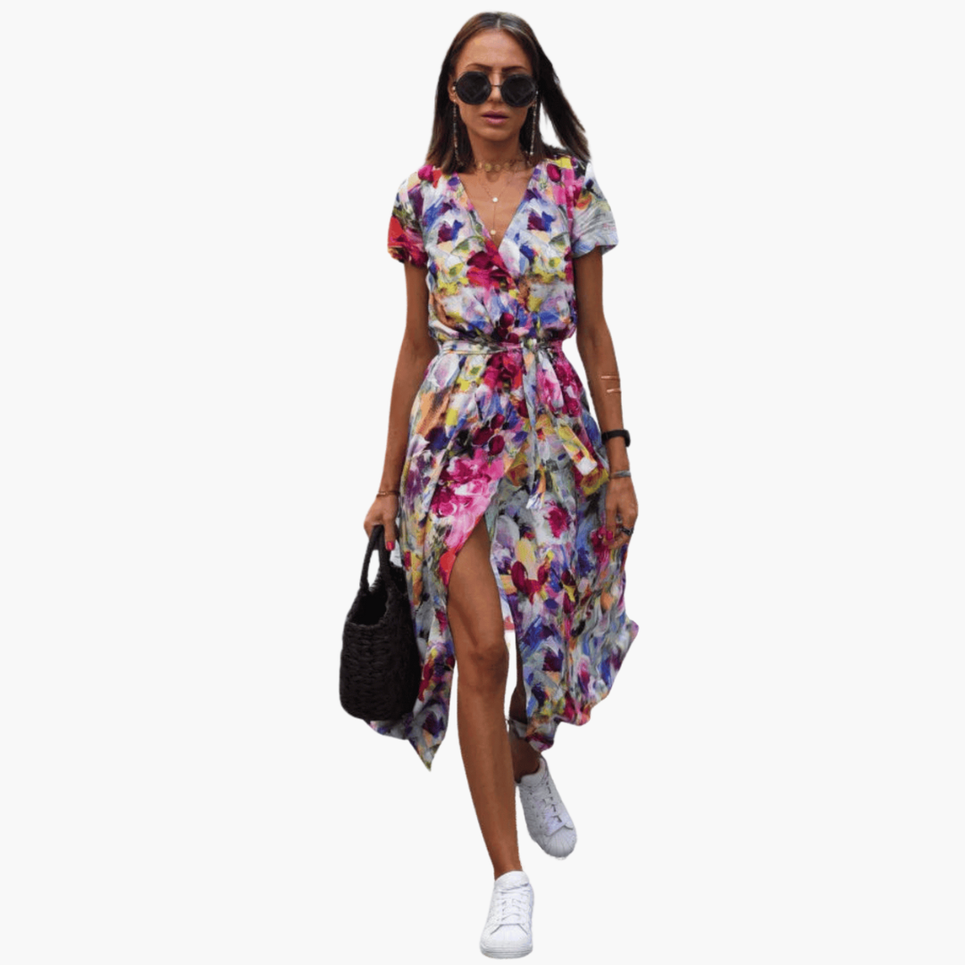 Celeste | Robe Wrap Élégante