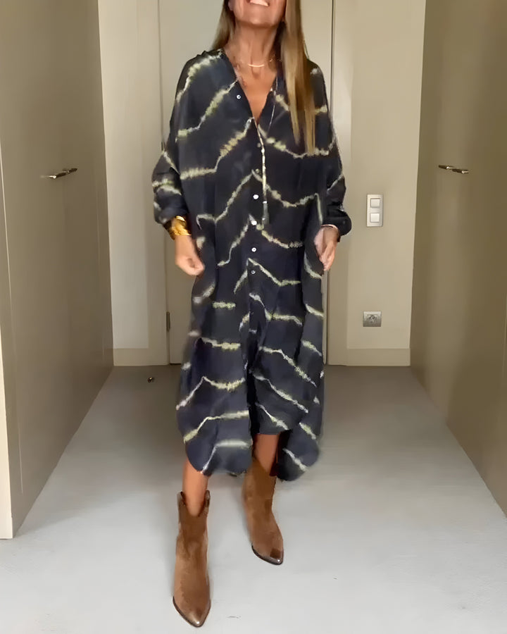 Oriana – Robe Maxi Rayée Bohémienne