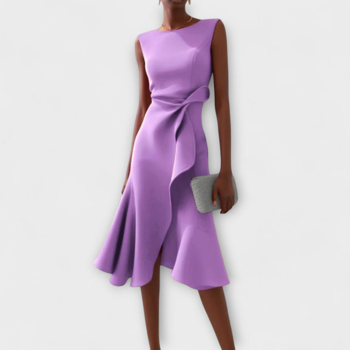 Maris – Robe Midi Asymétrique Drapée