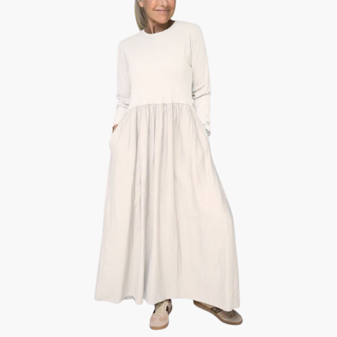 Harriet | Robe Midi Tricotée à Manches Longues