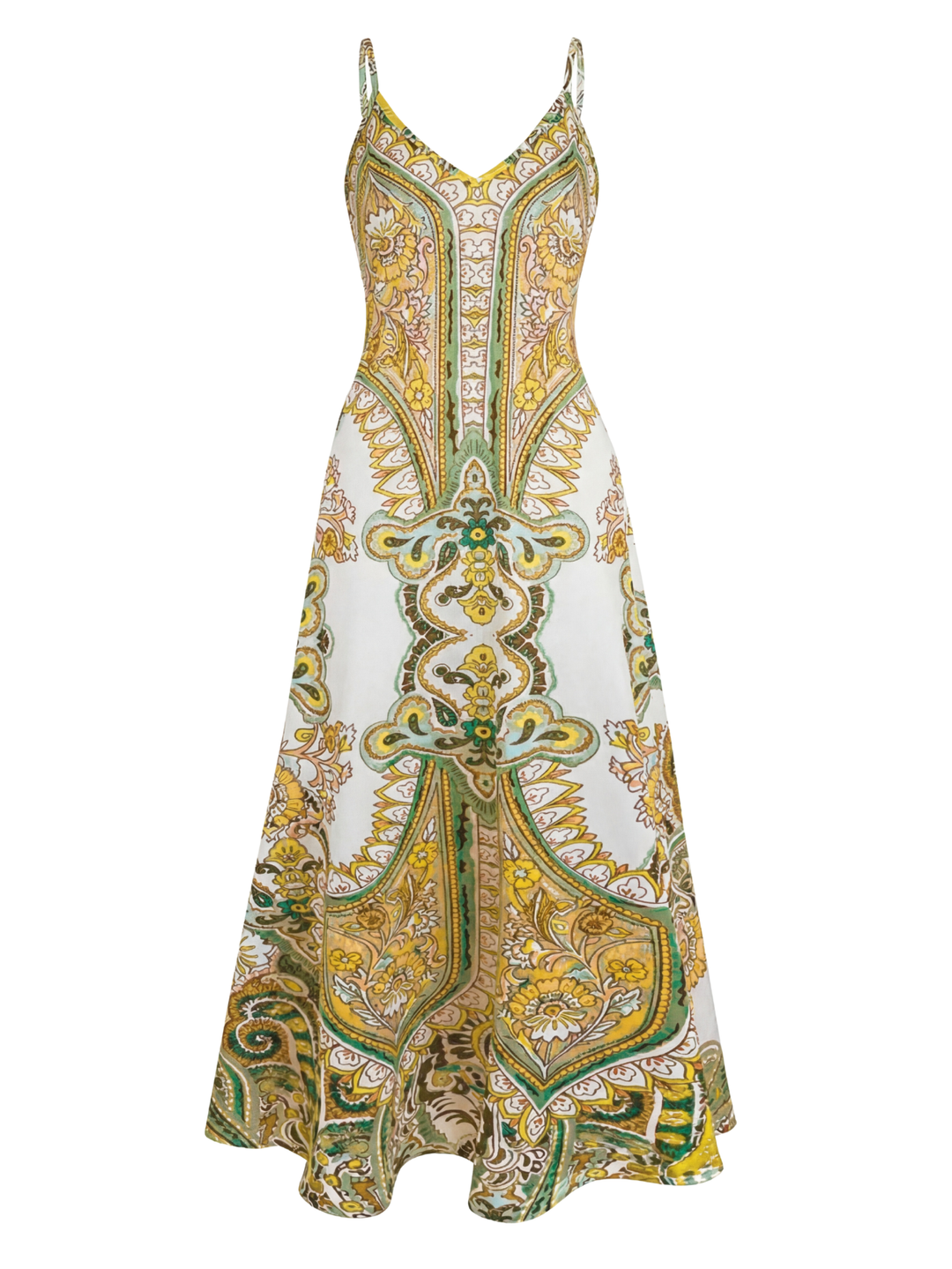 Caitlie - Robe sans manches à imprimé floral bohème