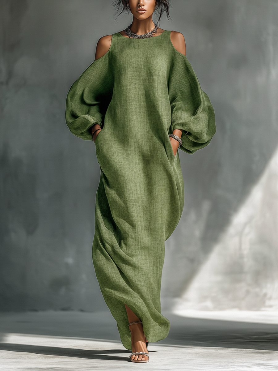 Everlyn - Robe Maxi à Épaules Dégagées