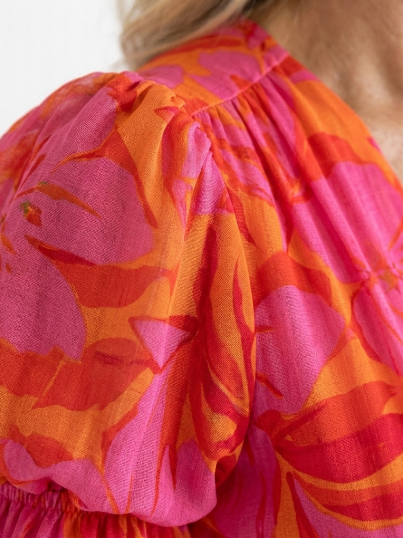 Devina - Robe Midi à Imprimé Floral
