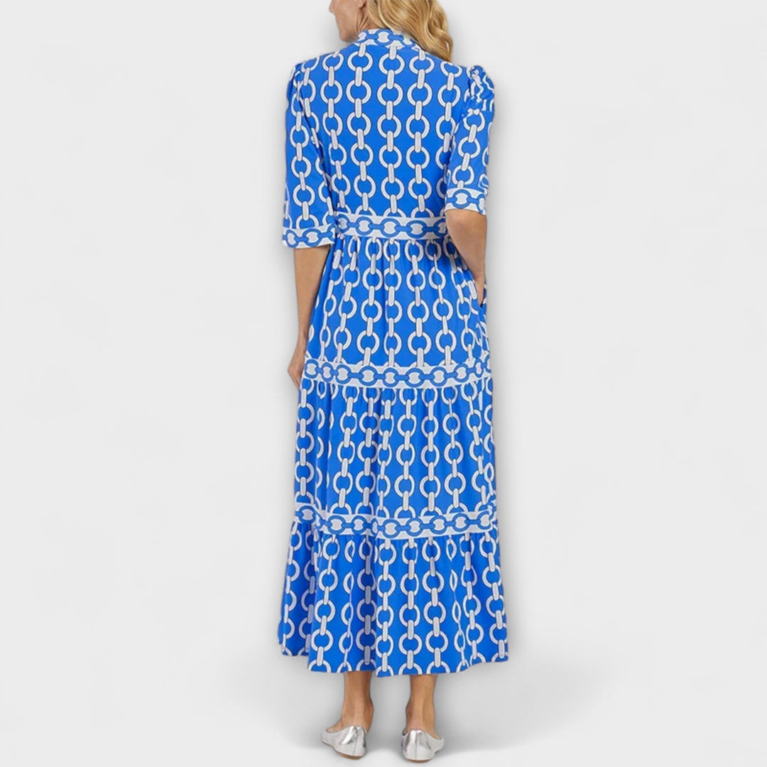 Elvira – Robe Midi avec Motif Chaîne