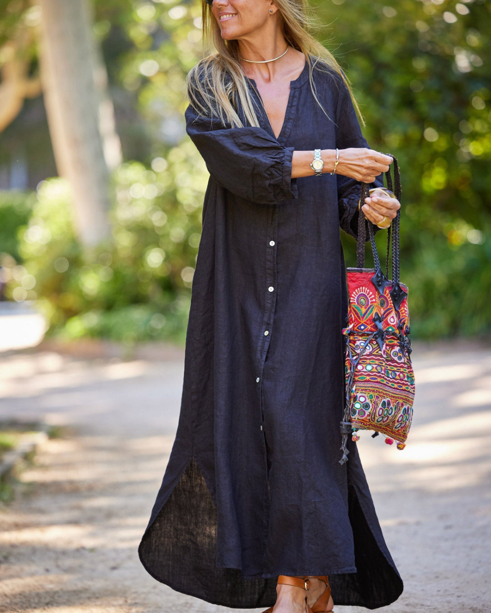 Lena - Belle robe d'été en lin légère