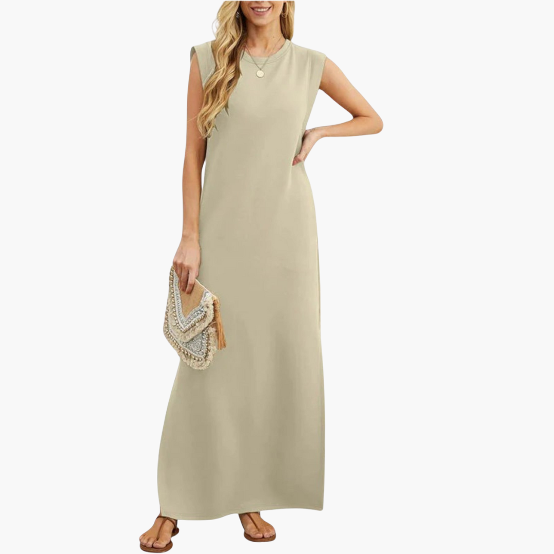 Esther | Robe Maxi Fluide Résistante aux Rides