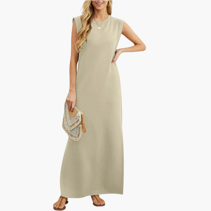 Esther | Robe Maxi Fluide Résistante aux Rides