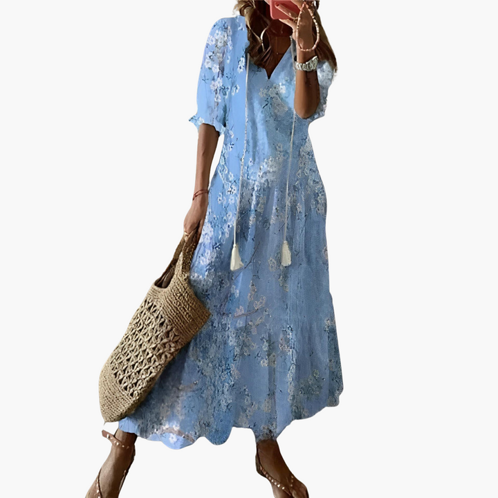 Emma | Robe d'été vintage boho à décolleté en V