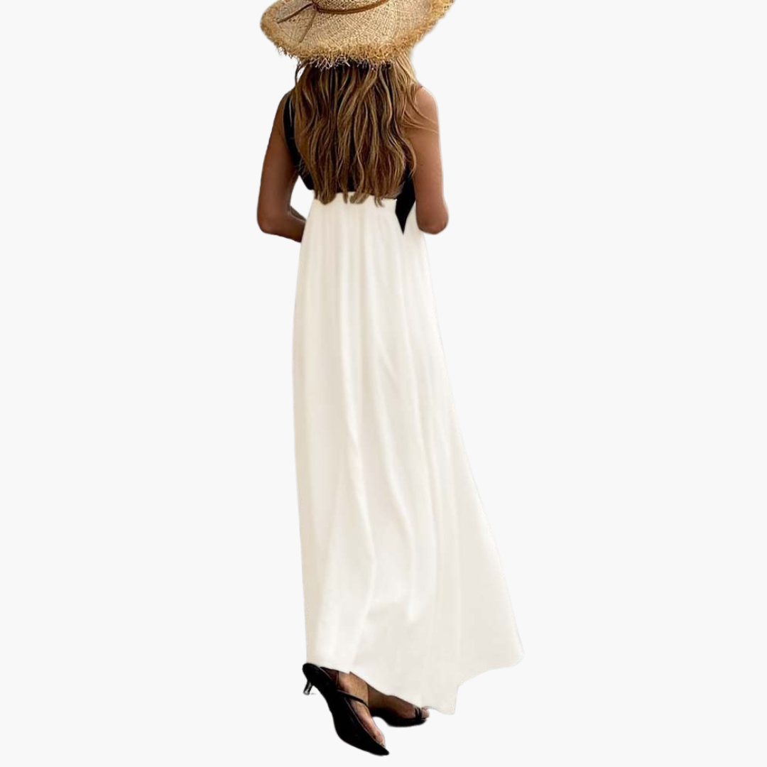Eliza | Robe Maxi Croisée à Encolure Halter