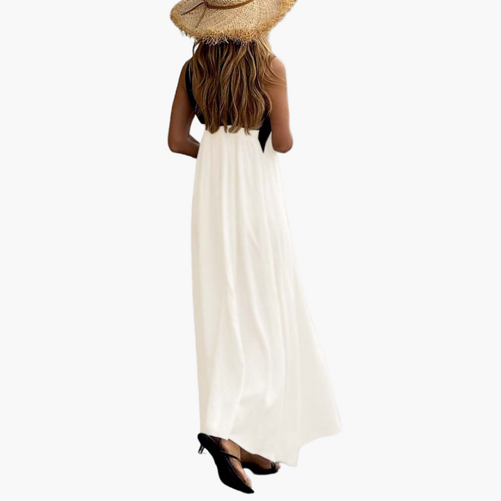 Eliza | Robe Maxi Croisée à Encolure Halter