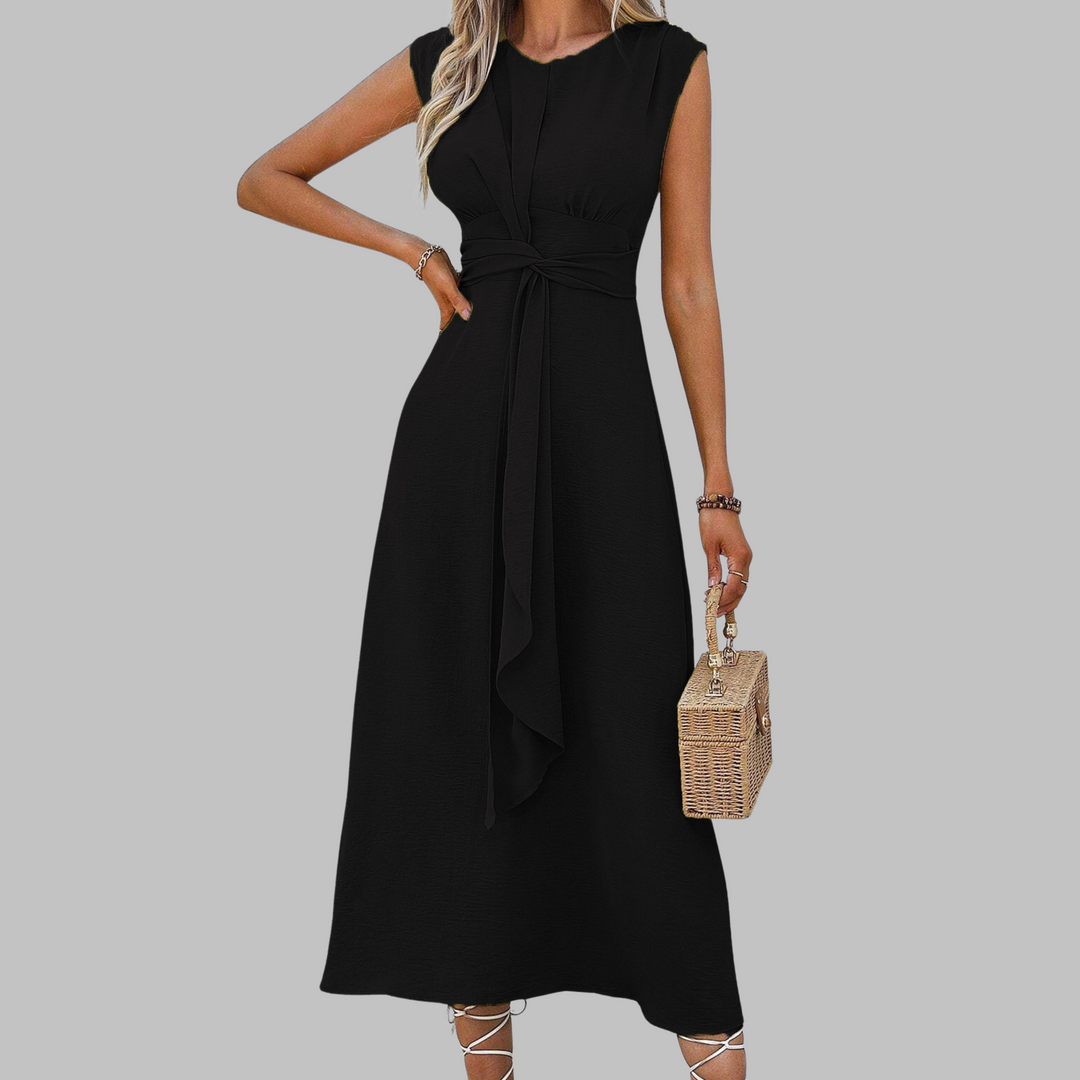 Romarin - Robe maxi élégante sans manches à col rond