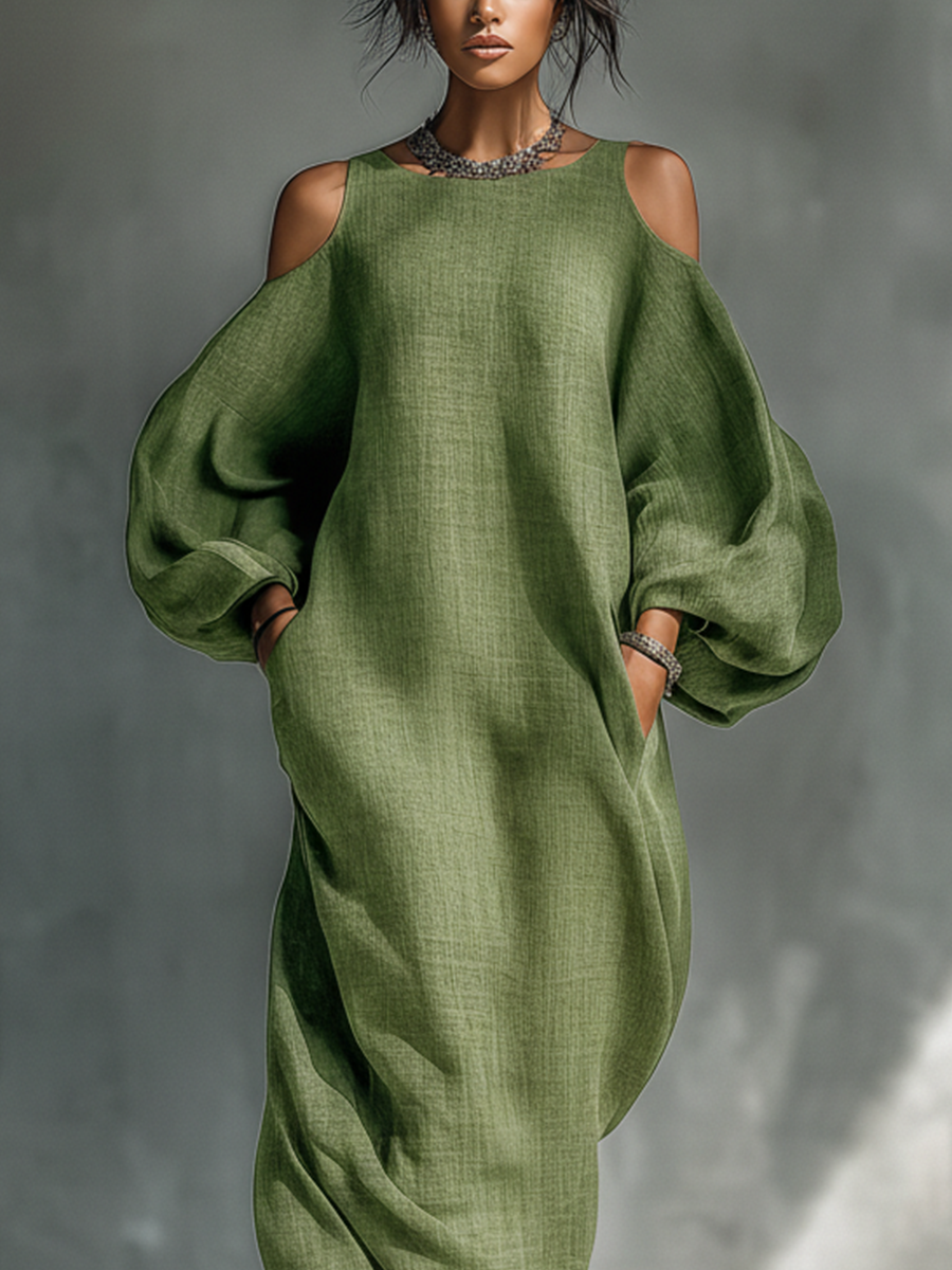 Everlyn - Robe Maxi à Épaules Dégagées