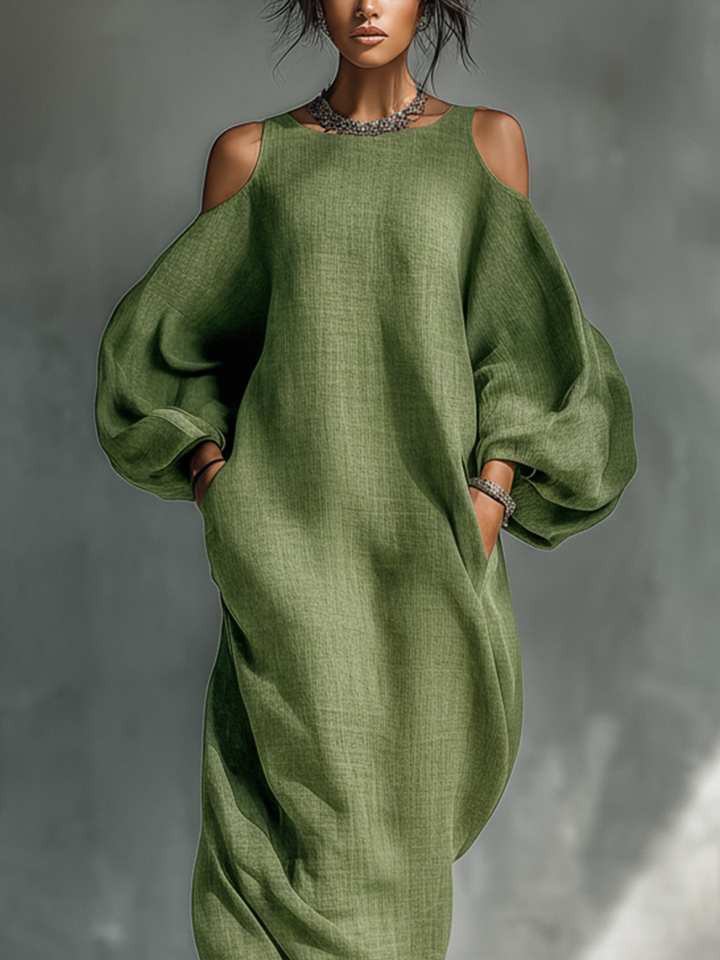 Everlyn - Robe Maxi à Épaules Dégagées