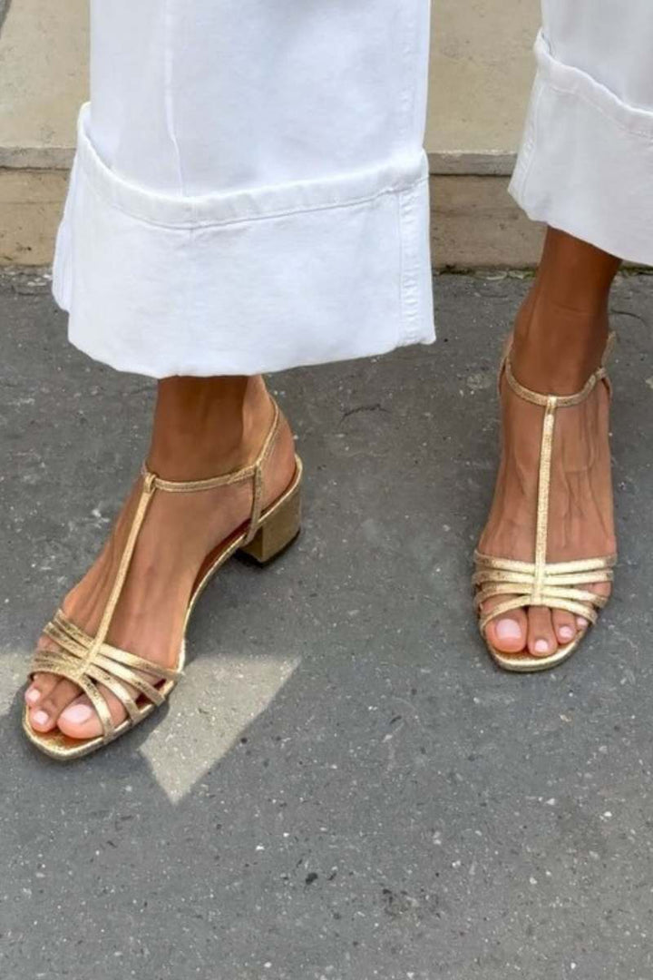 Marisa - Sandales d'Élégance Dorée pour Tous les Jours